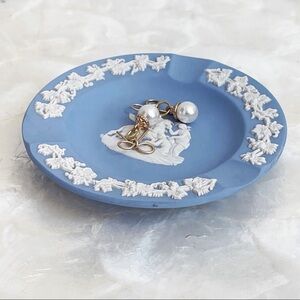 Wedgwood Blue Jasperware Ash Tray Trinket Dish